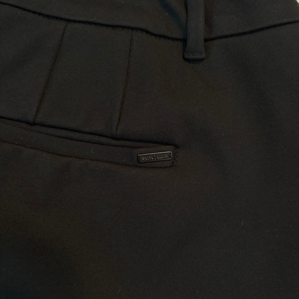 WHBM Black Slim Flat Front Ankle Pants Womens 12 - Picture 6 of 10